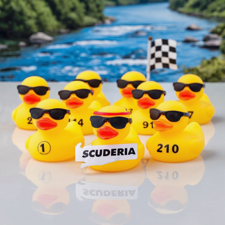 Scuderia – Pack Équipe de 10 Canards pour la Duck Race